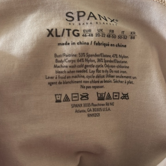 SPANXsculpt OnCoreOpen-Bust Mid-Thigh Bodysuit Nude XL Booty Enhancing Shapewear - Picture 9 of 9